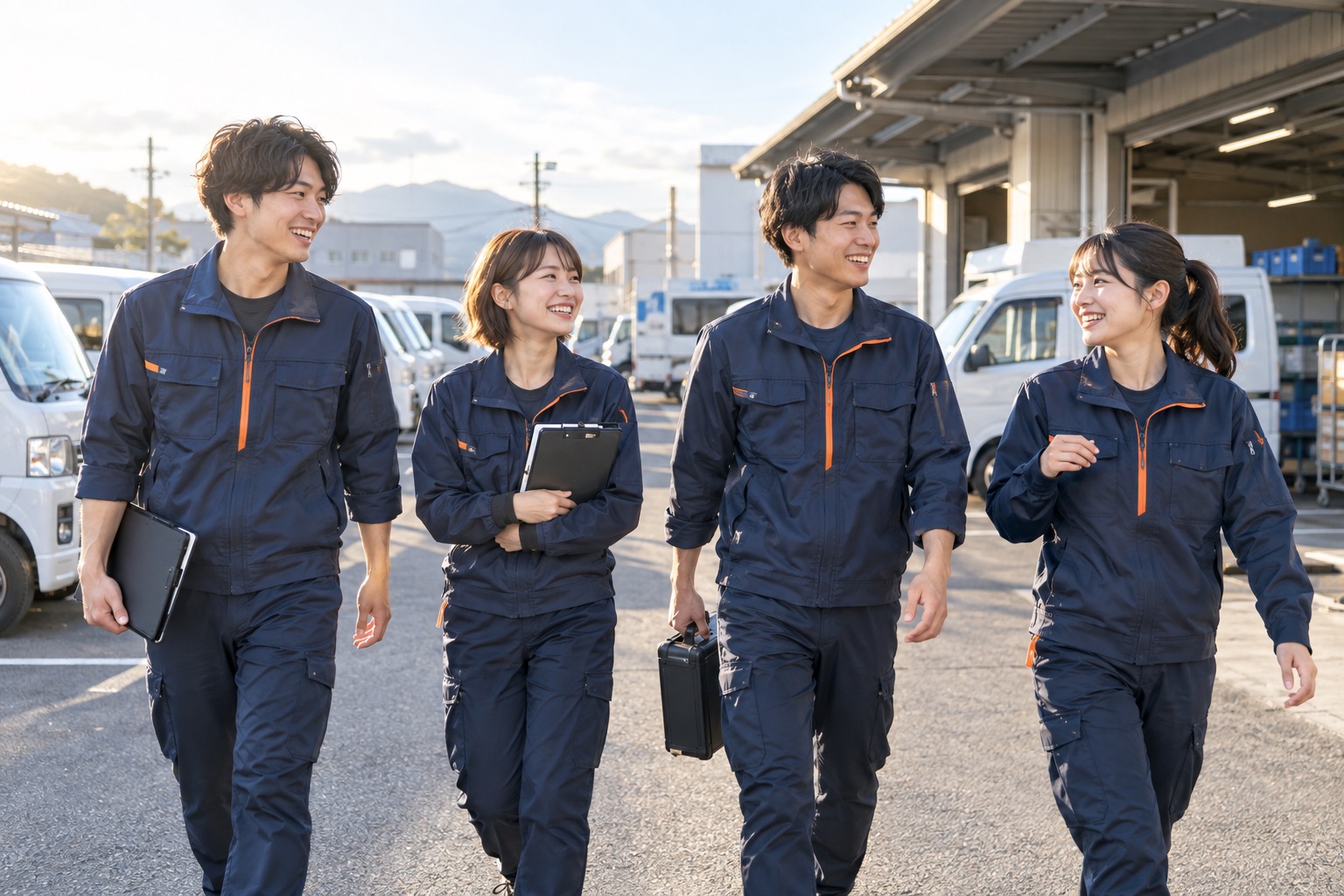 仲間と協力して働くチームのイメージ